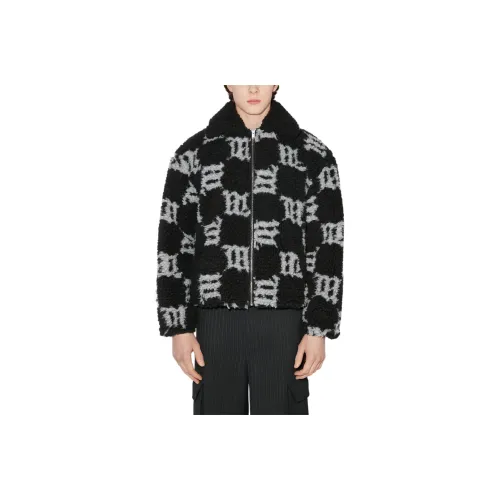 Misbhv Monogram Faux Shearling Jacket