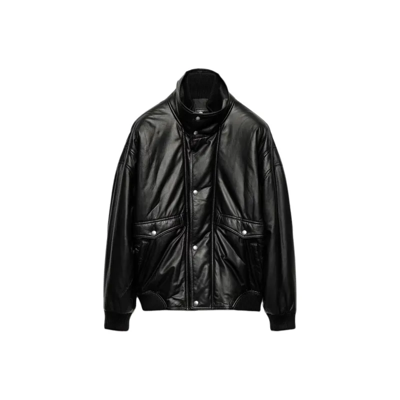 PRADA Nappa Leather Bomber Jacket-0