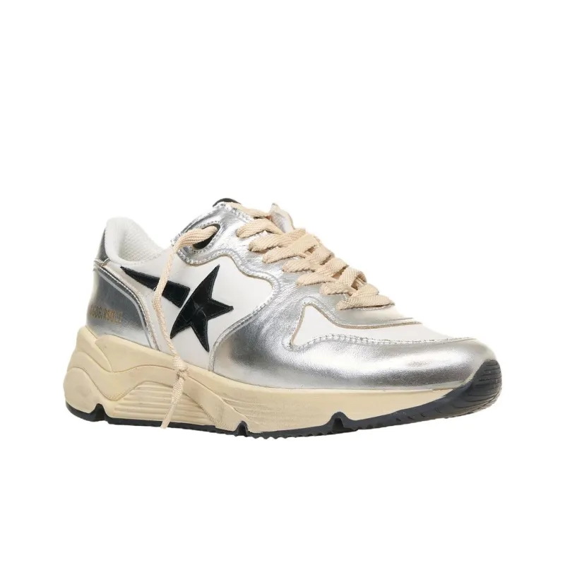 Golden Goose Running Sole Low Top Casual Shoes Women's Silver-2