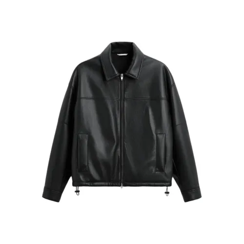 ZARA Leather Jacket Men's Black