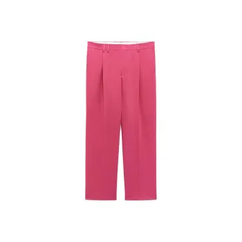 Barbie X ZARA X Barbie Co brand Suit Trousers Men Dark Purple Red