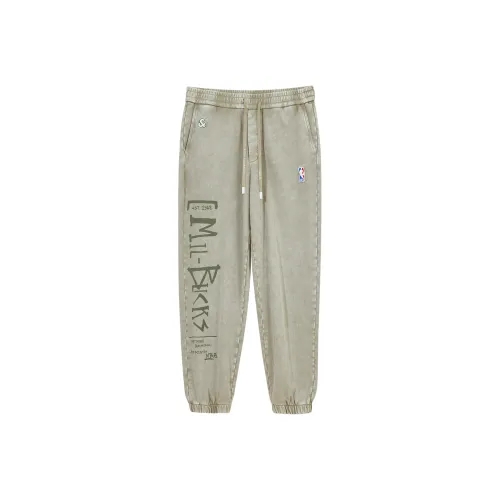 JACK JONES· x NBA Casual Pants Men's Sage Green