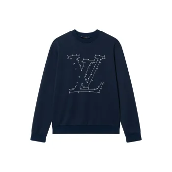 LOUIS VUITTON Lv Stitch Print Embroidered Sweatshirt