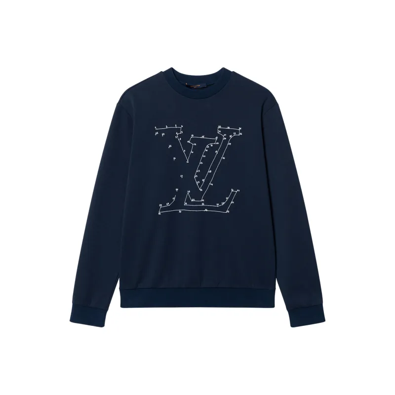 LOUIS VUITTON Lv Stitch Print Embroidered Sweatshirt-0