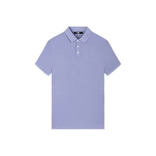 KARL LAGERFELD Polo Shirt Men's Purple