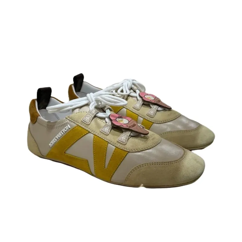 LOUIS VUITTON Casual Shoes Women's Low Top Beige Yellow-1