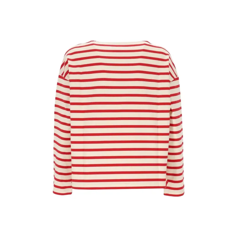 Valentino Logo Printed Striped Crewneck T Shirt-1