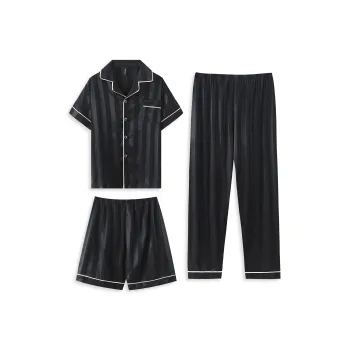 XIAFENYAN Pajama Set Men's Black