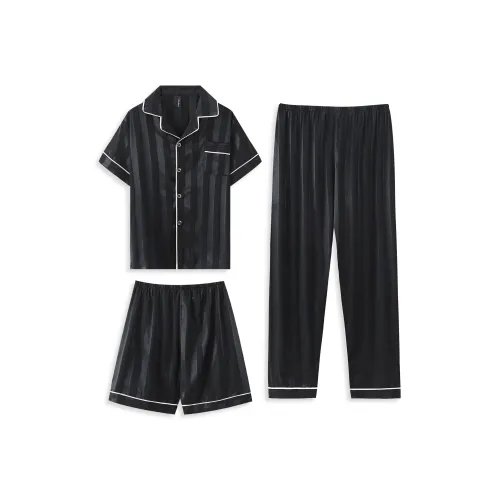 XIAFENYAN Pajama Set Men's Black