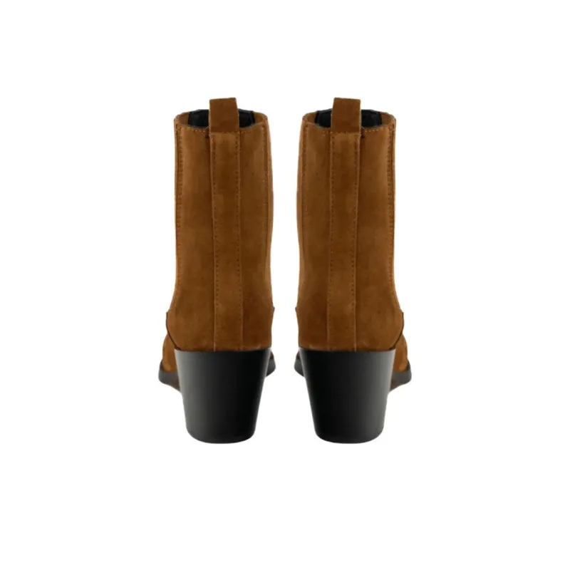 JONAK Monti Tan Short Chelsea Boots Women's Brown-3