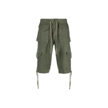 GREG LAUREN Brushed Cotton-twill Cargo Shorts