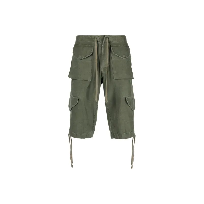 GREG LAUREN Brushed Cotton-twill Cargo Shorts-0
