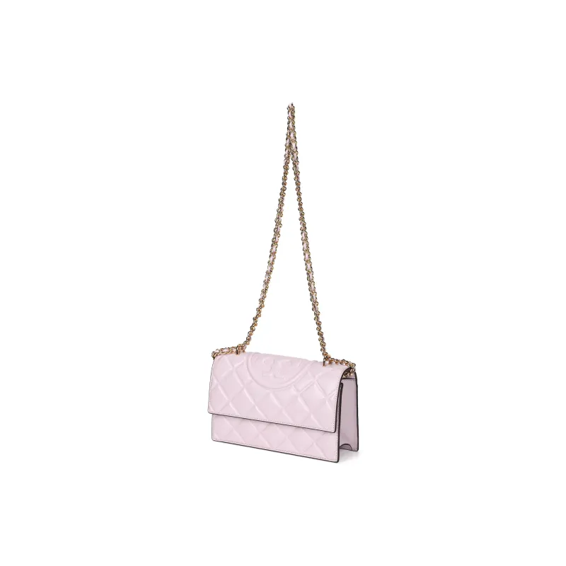 TORY BURCH Fleming Sheepskin Crossbody Bag, Shoulder Bag Trumpets Women's Purple-1
