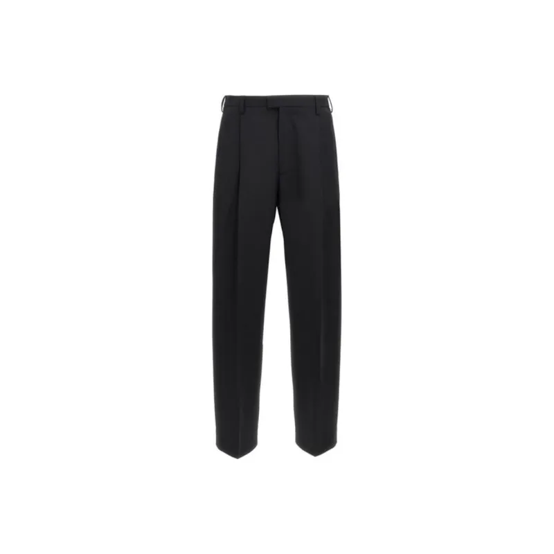 MARNI Pleat Detailed Straight Leg Trousers-0