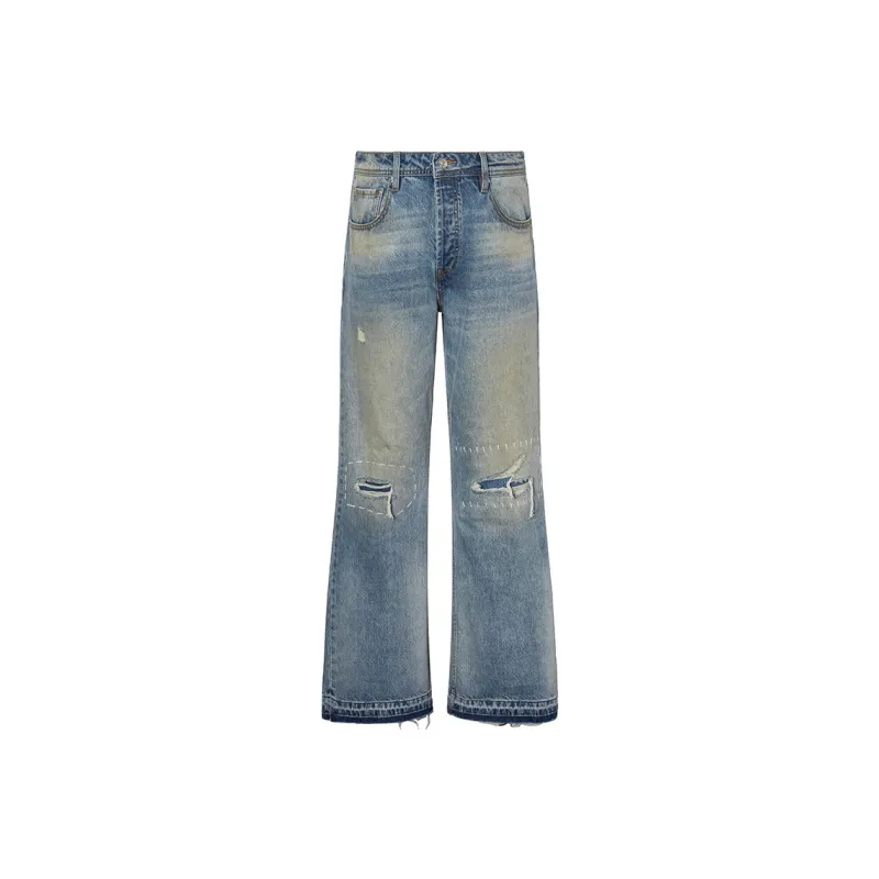 ROCAWEAR Jeans Unisex Washed Denim Blue-0