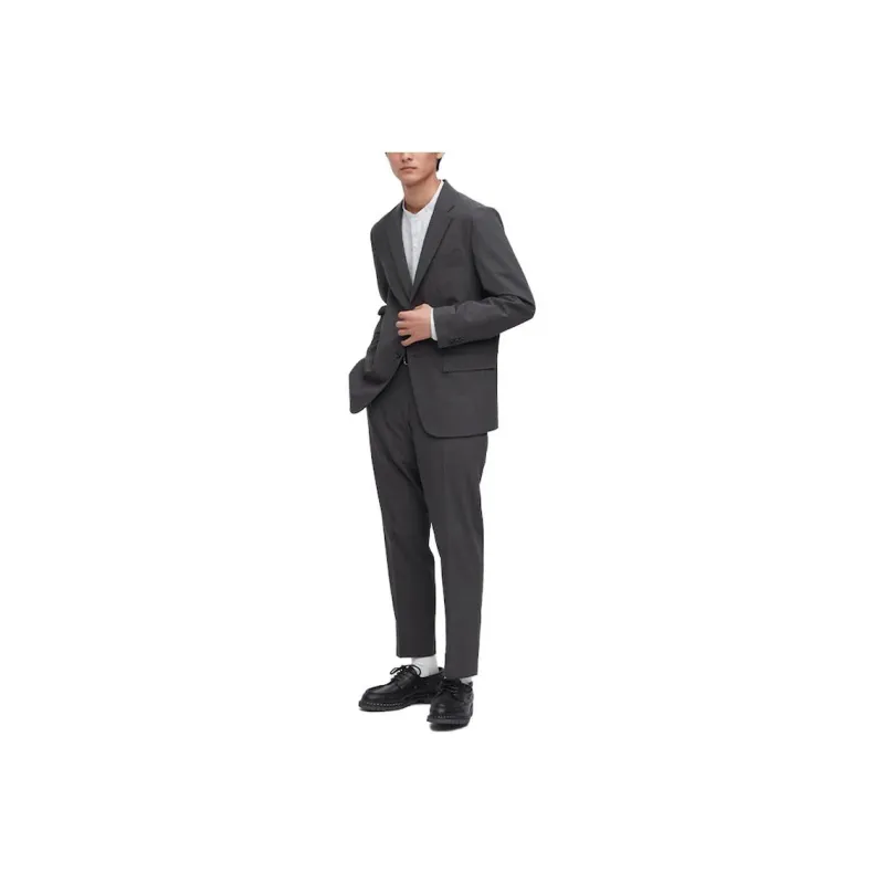 UNIQLO Suit Trousers Men Dark Gray-0