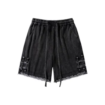 BEENTRILL Denim Shorts Unisex Black