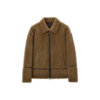 SINBOS Fur Men's Peng Military Coffee