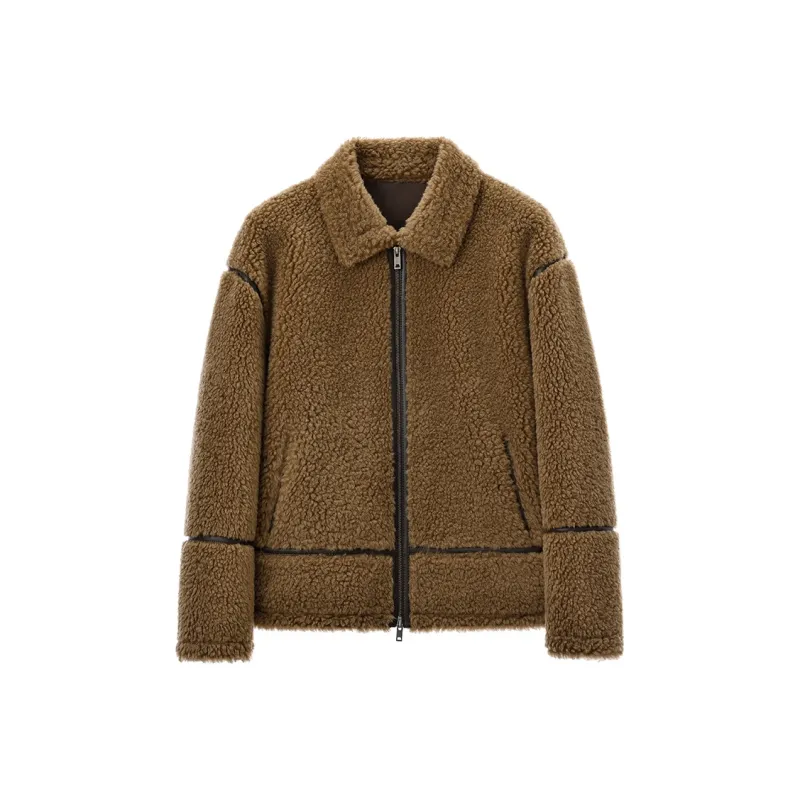 SINBOS Fur Men's Peng Military Coffee-0