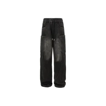 RASHOMONG Casual Pants Unisex Black