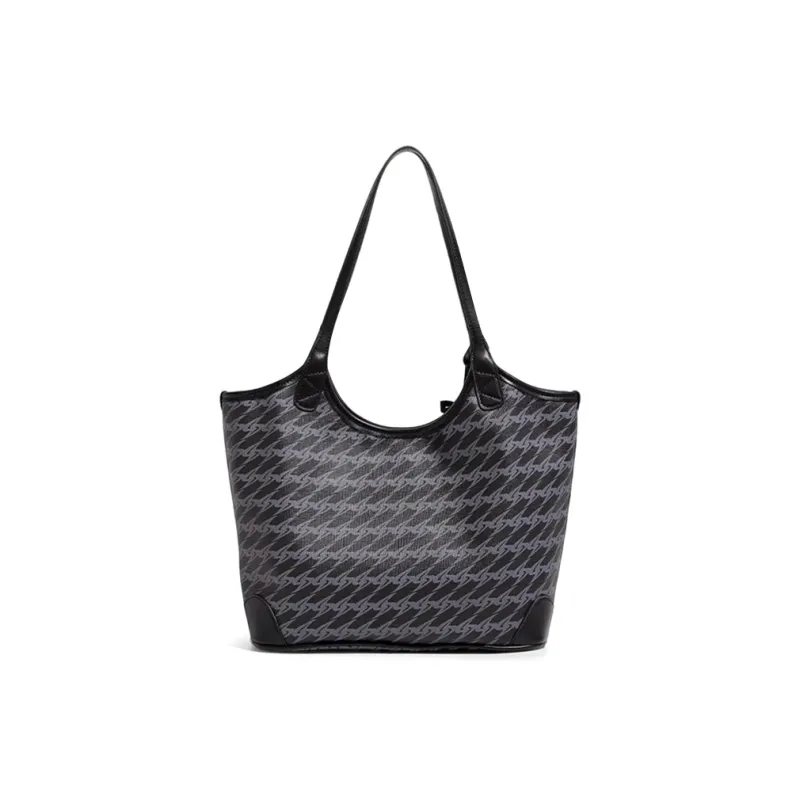 CLEVER& KETCH Microfiber Synthetic Leather Shoulder Bag Women's Black-2