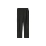 Black (Draped Floor-Length Pants)