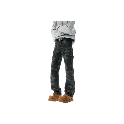 HOKLV Jeans Unisex Army Green