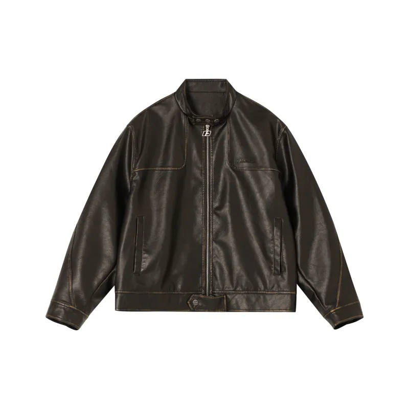 FORNINES Leather Jacket Unisex Black-0