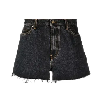 SAINT LAURENT SS22 Denim Shorts Men's Black