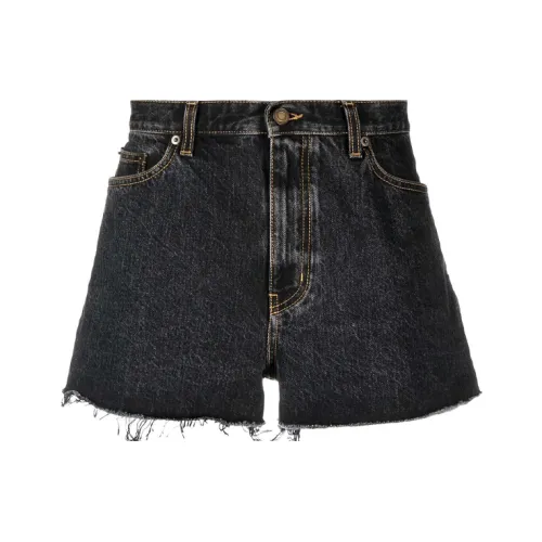 SAINT LAURENT SS22 Denim Shorts Men's Black
