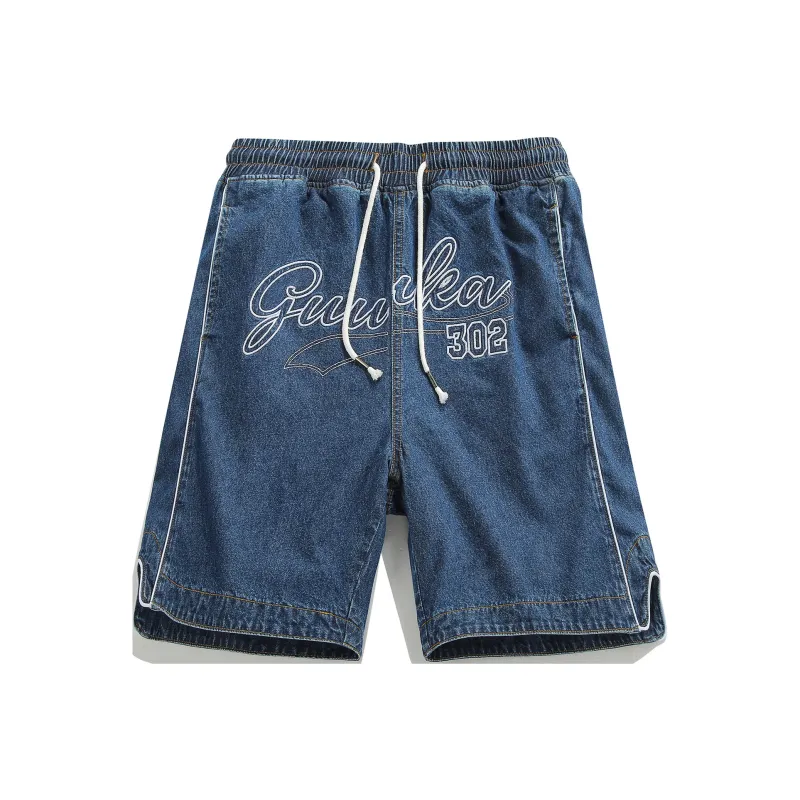 Guuka Denim Shorts Men Blue-0