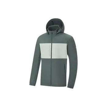 XTEP Variety Training Collection Trench Coat Men's Tea Cake Gray/Misty Green Gray