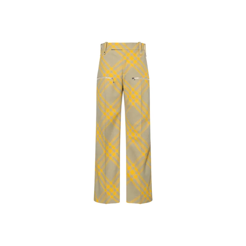 Burberry Check Wool Trousers-0