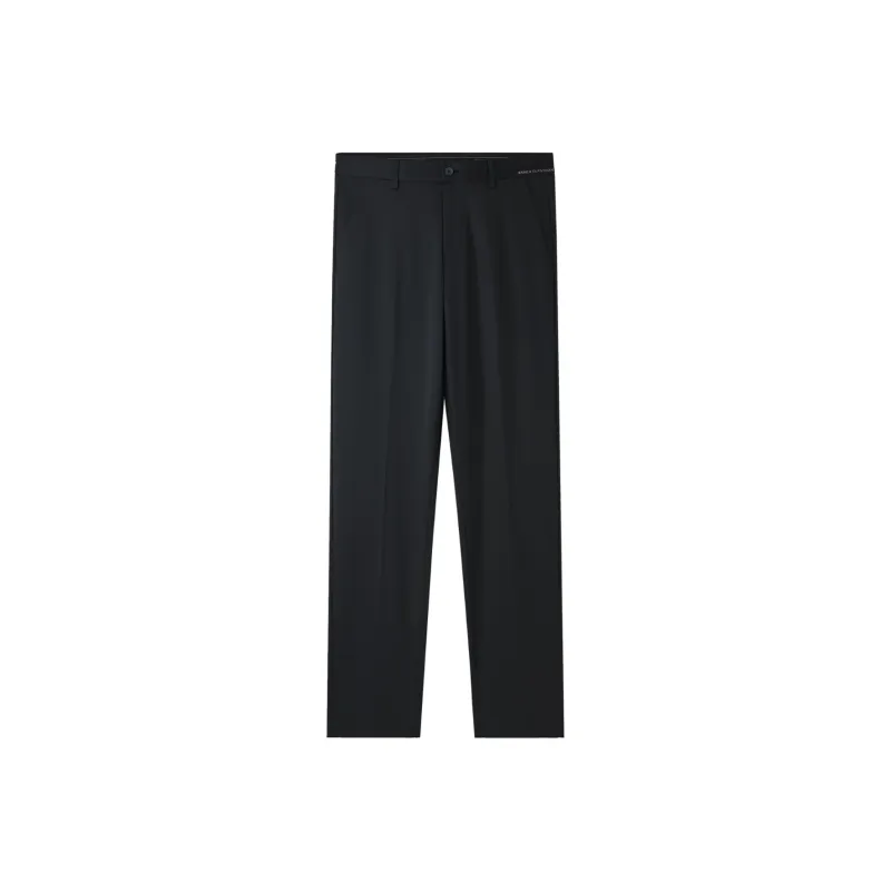 HLA Elegant Embroidered Slim Fit Stretch Suit Trouser Men's-0