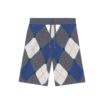 Burberry Abendon Cashmere Argyle Shorts