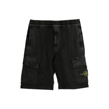 STONE ISLAND SS22 Cargo Shorts Men's Black