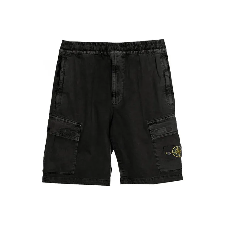 STONE ISLAND SS22 Cargo Shorts Men's Black-0