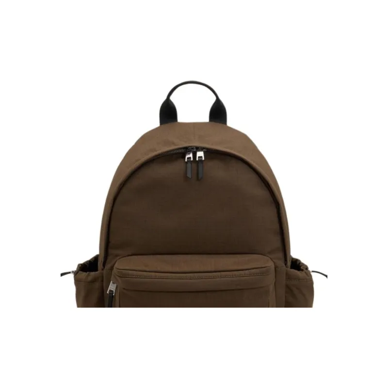 AMIPARIS Fabric Backpack Large Size Unisex Dark Olive Green-4