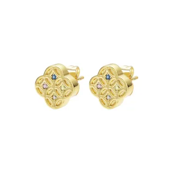 BABAMA Copper Stud Earrings Unisex
