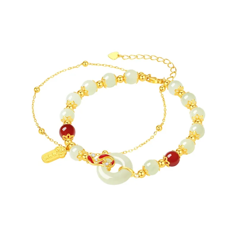 CHOW TAI SENG Bracelets Pale Greenish White Jade Women's-2