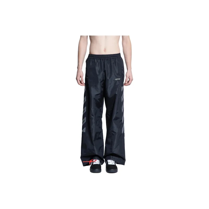 OFF WHITE Logo Detailed Wide Leg Pants-0