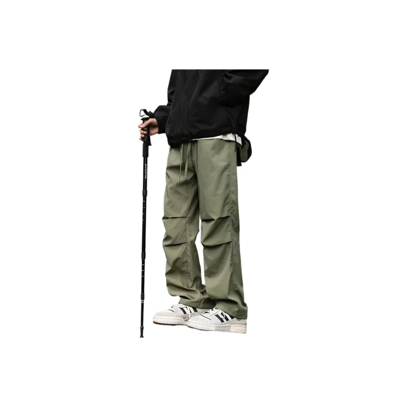 NOME Minimalist Style Solid Color Straight Fit Wide Leg Casual Pants Unisex-5