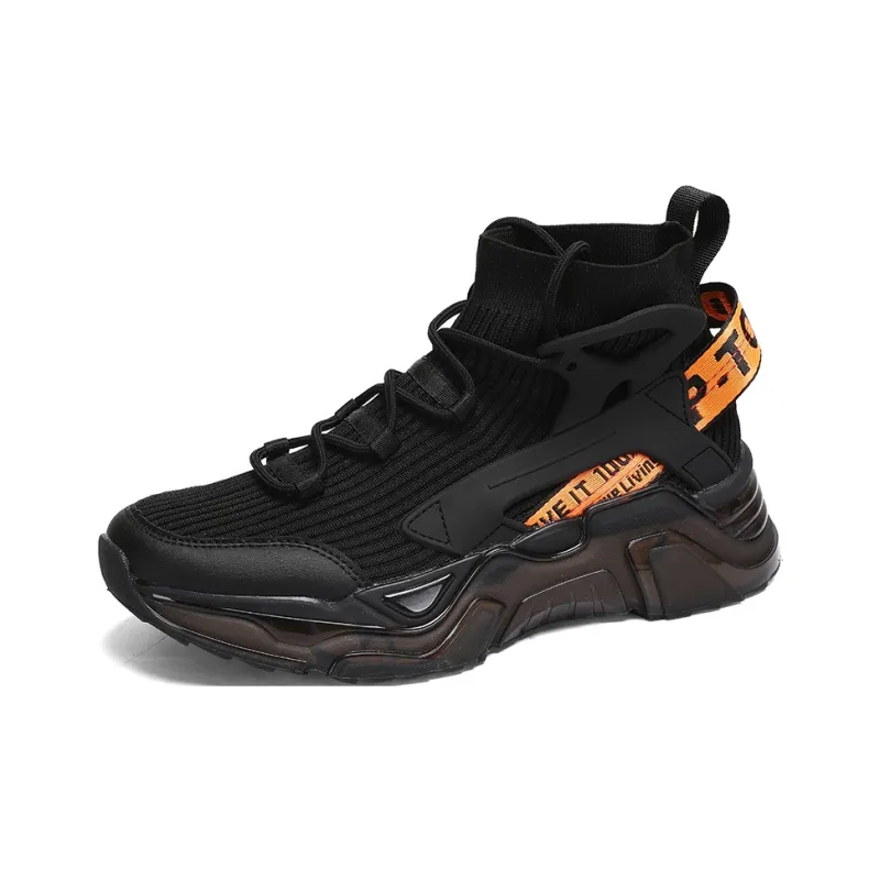 AMICNIEGD Breathable And Wear resistant High Top Chunky Sneakers Men's-1