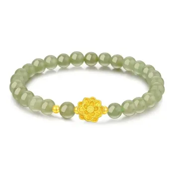 KING TAI SANG Bracelets Pale Greenish White Jade Women's