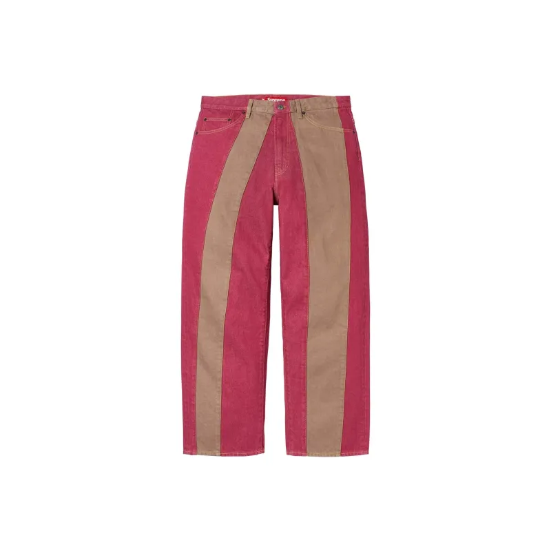Supreme Paneled Stripe Baggy Jean-4