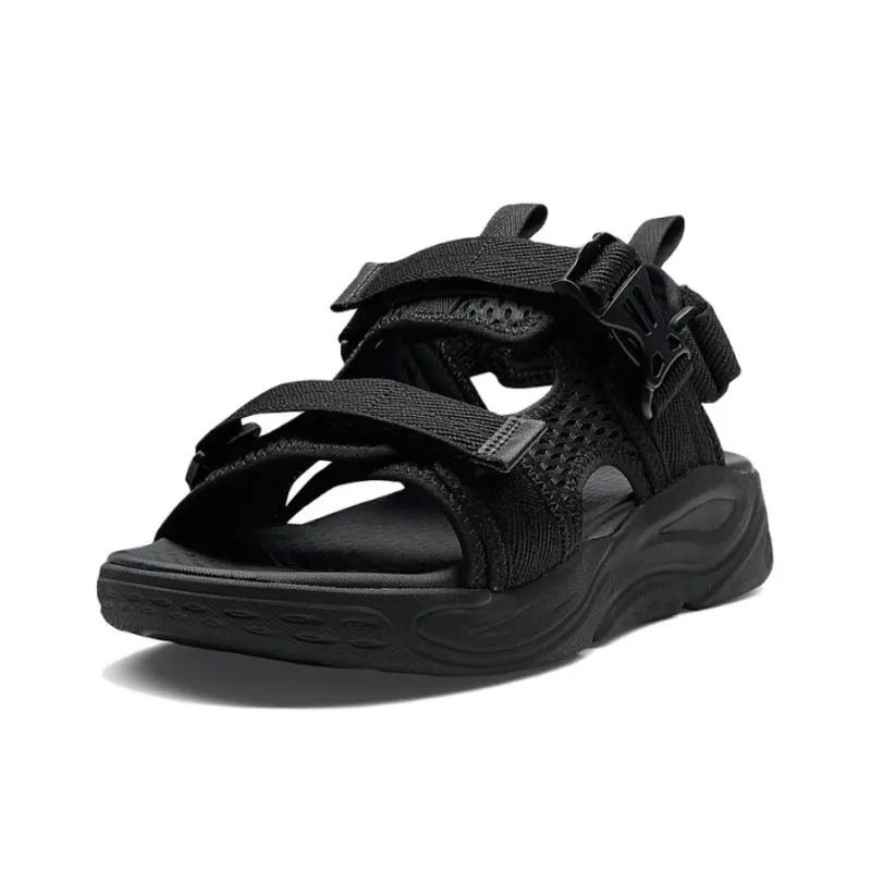 XTEP Liekong Beach Sandals Men's Black-1