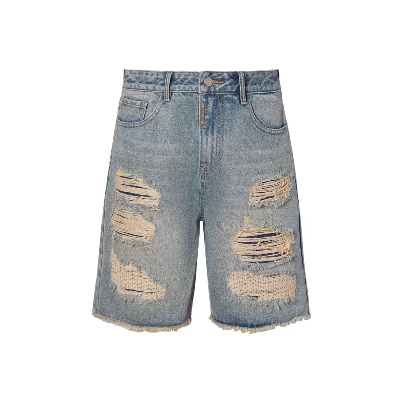 ROCAWEAR Denim Shorts Unisex Washed Blue-0