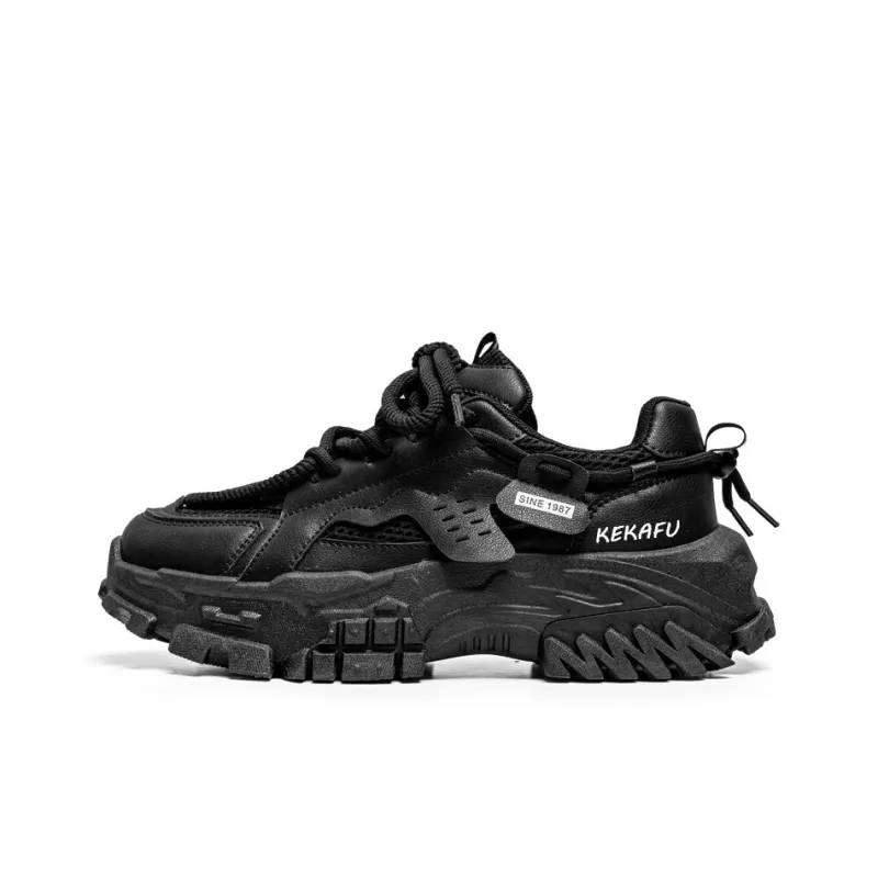 KEKAFU Anti Slip Wear Resistant Low Top Chunky Sneakers Men's-3