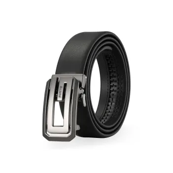 FORTEI Cow Leather Belts Men's Matte Black 3.5cm