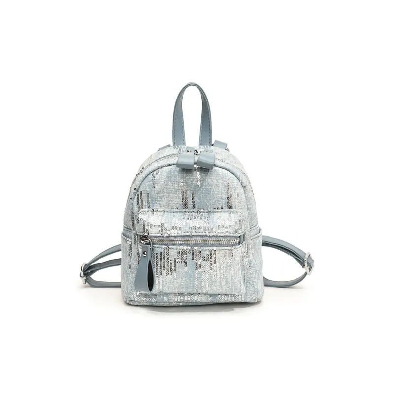 FCTOSSR Denim Backpack Small Size Women's Black/Light Blue/Dark Blue-0